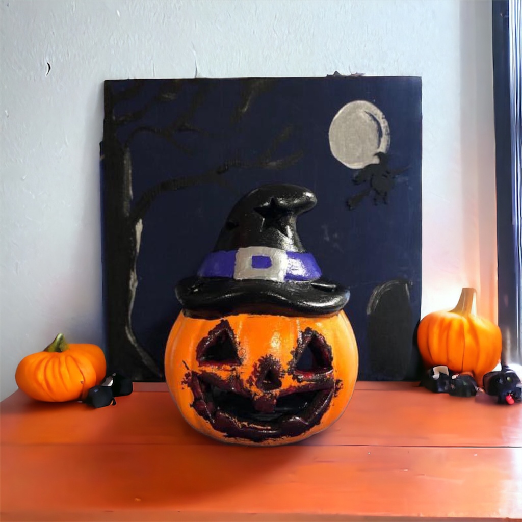 Pumpkin with Hat T-Light (carton of 12)