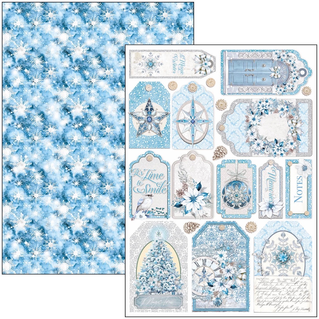 Elegance of Blue  Creative Pad A4 9/Pkg