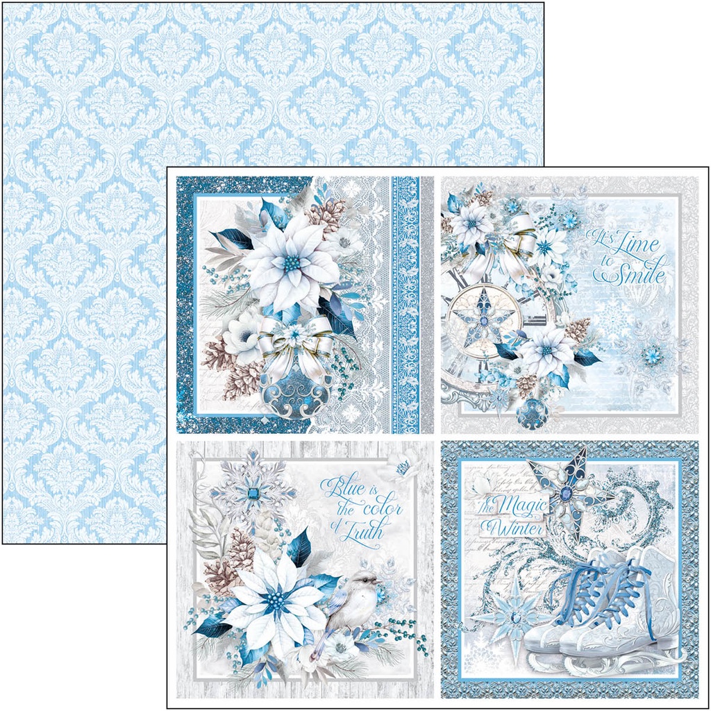 Elegance of Blue Paper Pad 12"x12" 12/Pkg