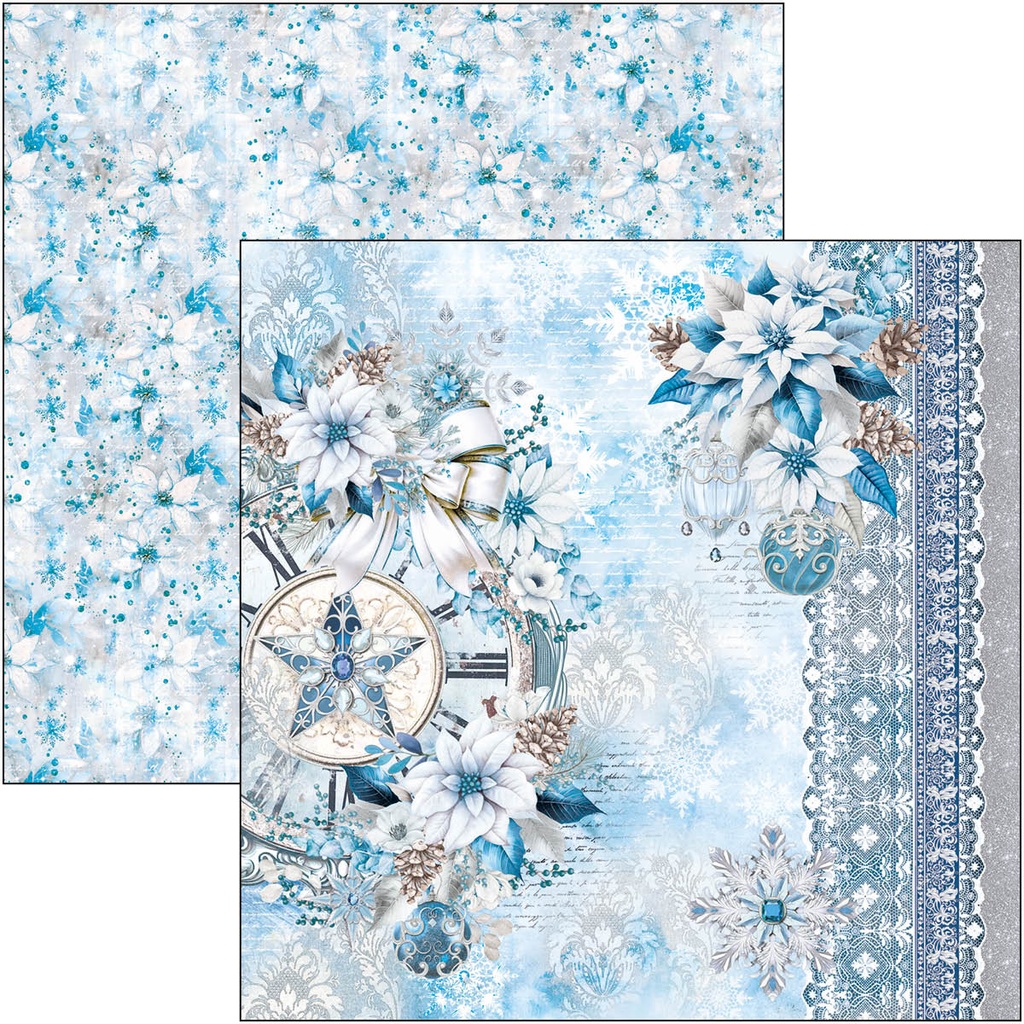 Elegance of Blue  Patterns Pad 12"x12" 8/Pkg