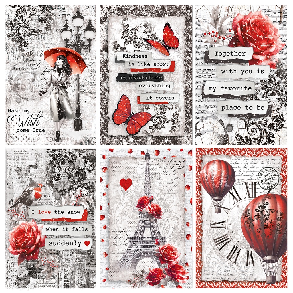 Vellum Paris Je t’aime Fussy Cut 6"x6" 6/Pkg