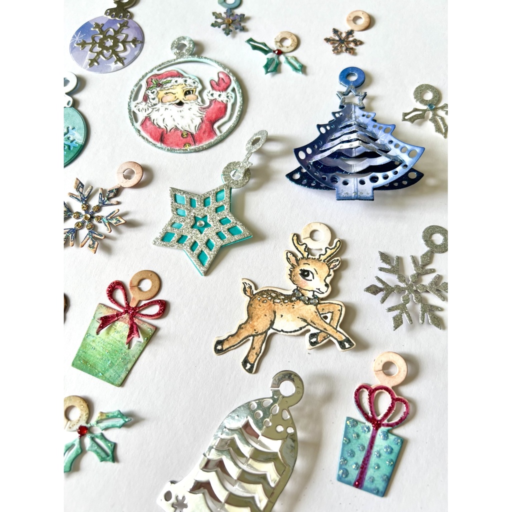 Angela Poole Link & Spin Christmastime Charms Die Set