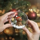 2 part Plastic Bauble - 13.6cm