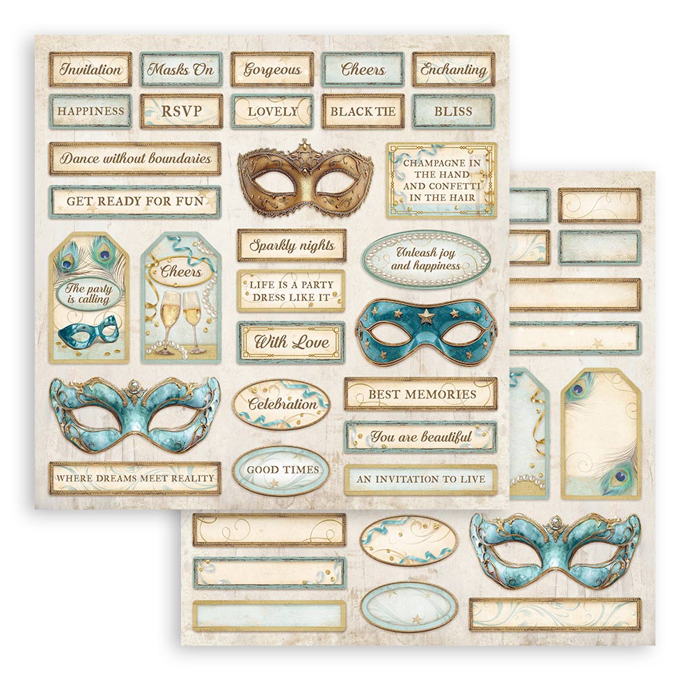 Scrapbooking Small Pad 10 sheets cm 20,3X20,3 (8"X8") - Masquerade 