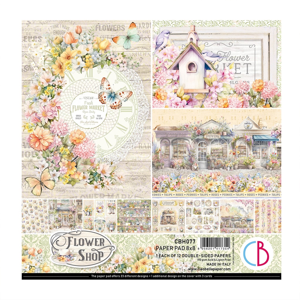 Flower Shop Pad 8"x8" 12/Pkg