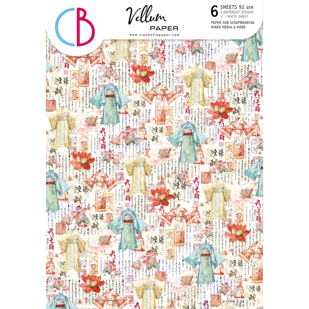 Vellum Land of the Rising Sun Paper Patterns A4 6/Pkg