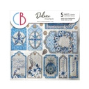 Deluxe Elegance of Blue Paper Silver 
6"x6" 5/Pkg