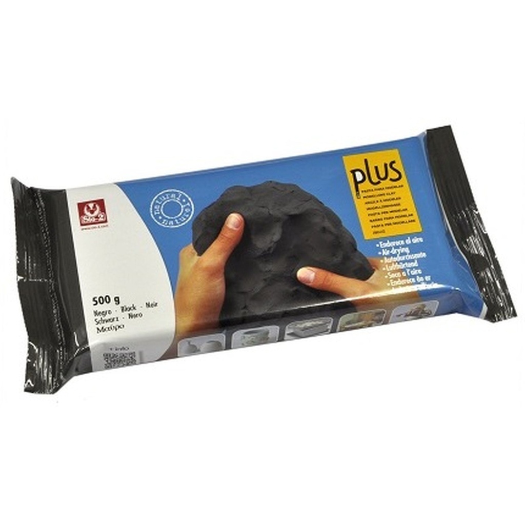 PLUS 500g Black Natural Self-hardening Clay