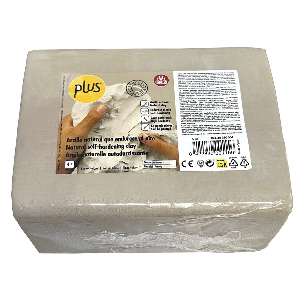 PLUS 5kg Natural White Natural Self-hardening Clay