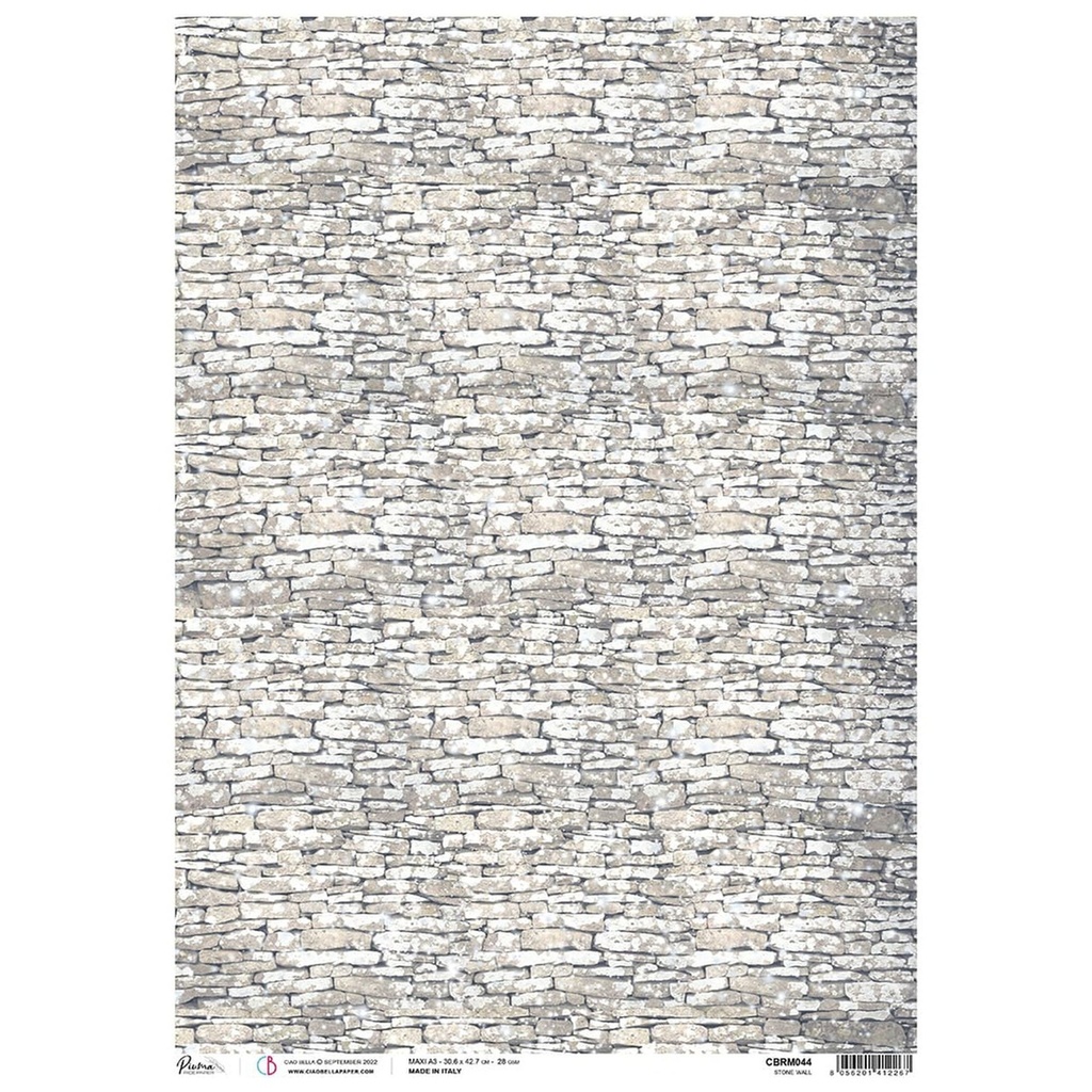 Stone Wall - Ciao Bella Piuma Rice Paper A3 - 3 Pack