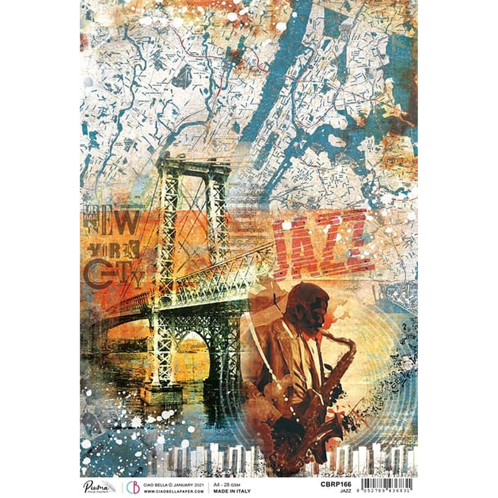 Jazz - Ciao Bella Piuma Rice Paper A4 - 5 Pack