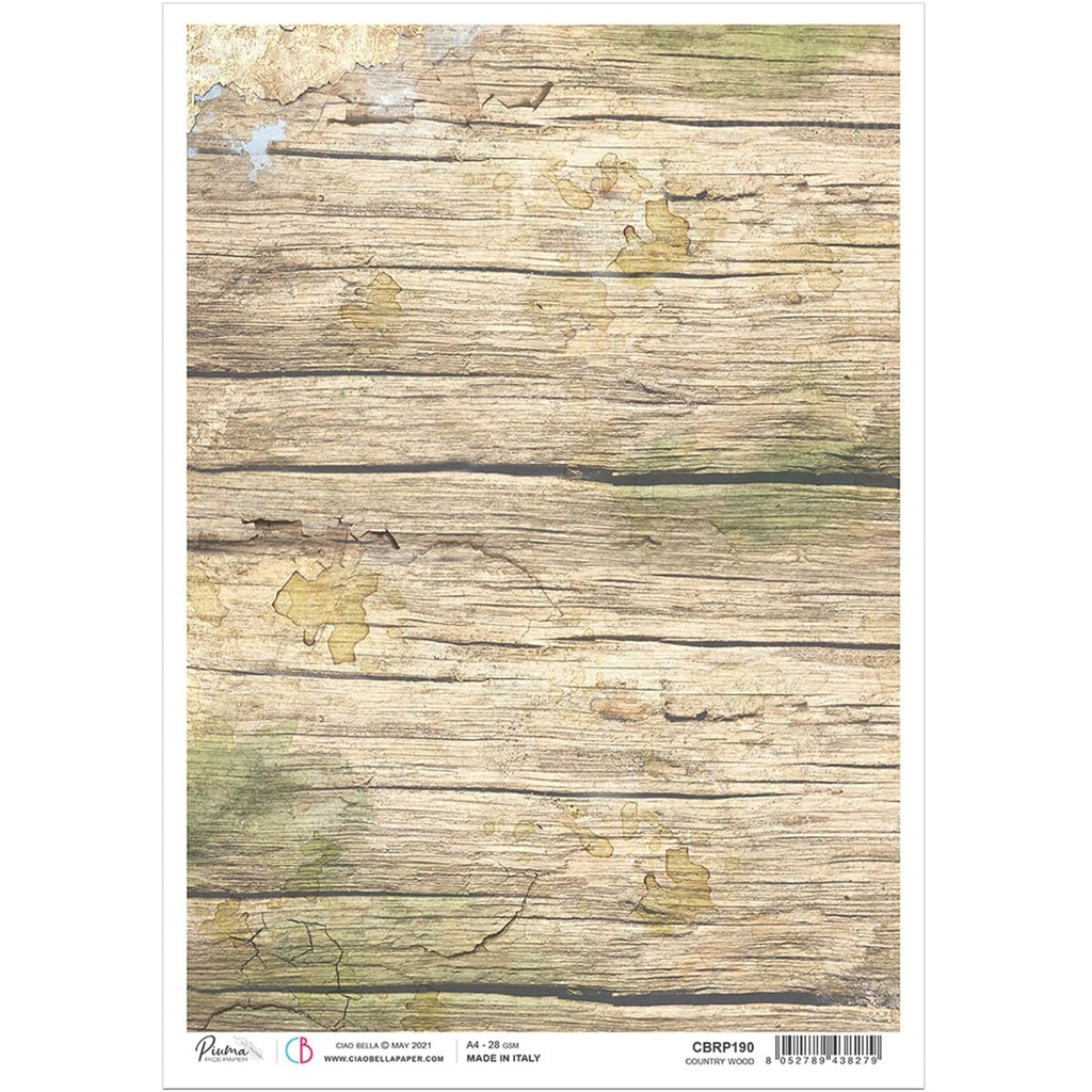 Country - Ciao Bella Piuma Rice Paper A4 - 5 Pack