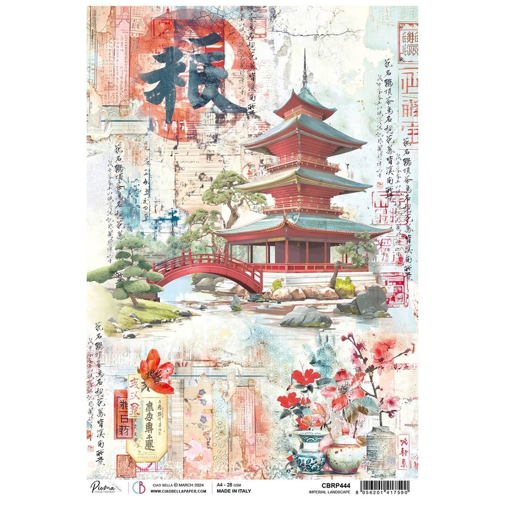 Imperial Landscape - Ciao Bella Piuma Rice Paper A4 - 5 Pack