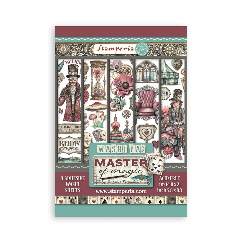 Stamperia - Master of Magic - Washi Pad - 8 sheets A5