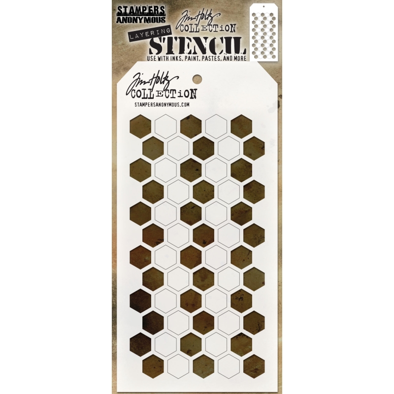 Tim Holtz Layering Stencil - Shifter Hex