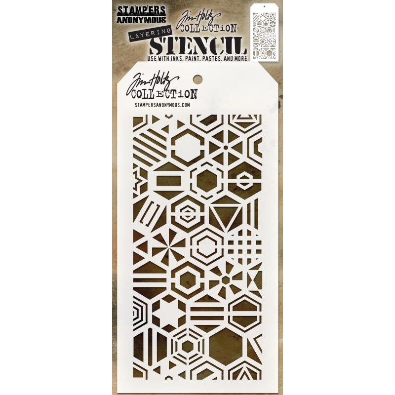 Tim Holtz Layering Stencil - Patchwork Hex