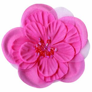 3 inch Organza Flower Fussy