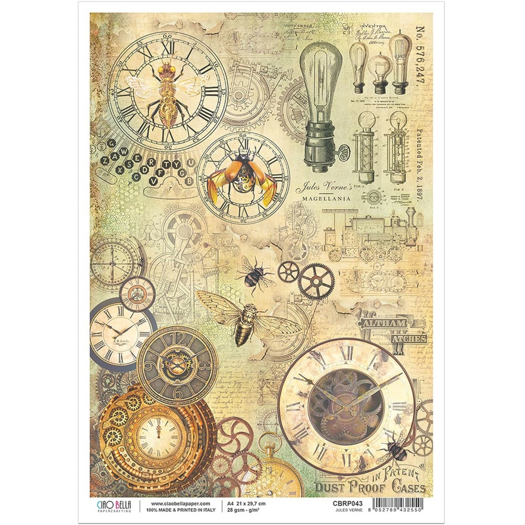 Jules Verne - Ciao Bella Piuma Rice Paper A4 - Single Sheet