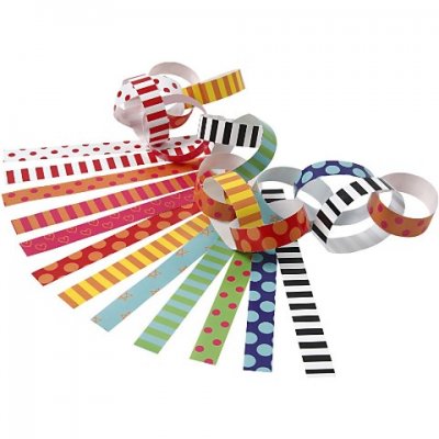 Paper Chains - Patterned16cm x 15mm, Quantity 400