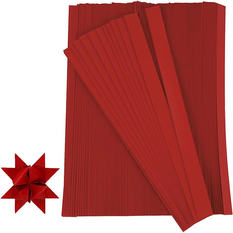 Paper Star Strips 1.5x6.5cm 500 Red