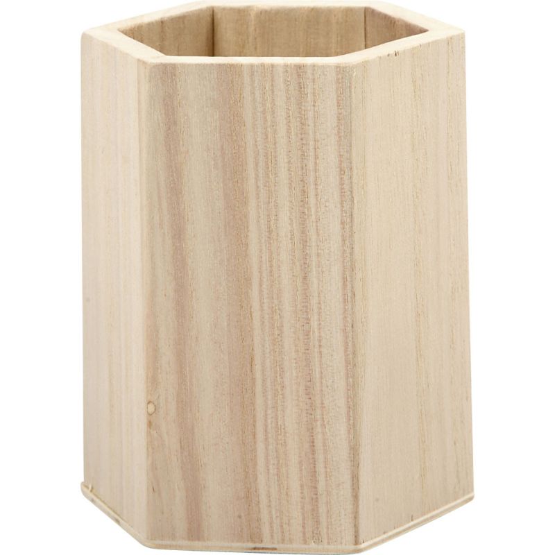 Pencil Holder 10.5x8cm 1pc paulownia