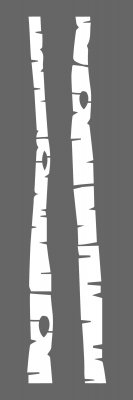 Birch Trees Stencil Pack of 2