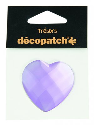 Pack of 1 heart, 4.5cm – Mauve