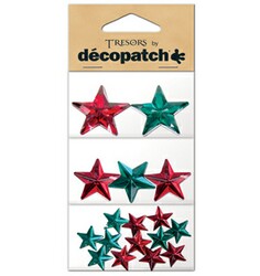 Star shapes, red / green