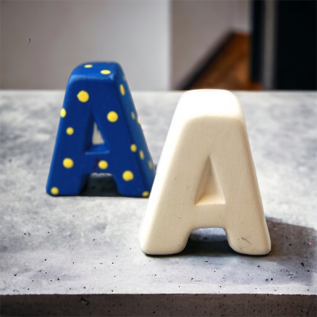 3D Letter A 4.5cm (pack of 6)