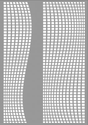 A4 Square Waves Mask Stencil