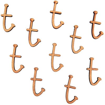 MDF Letter T (28mm) pk 10