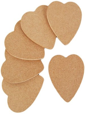 Heart - 6mm MDF 70x80mm -pack