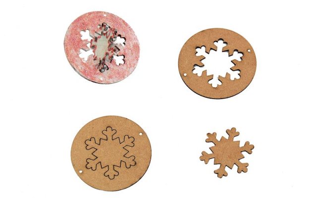 MDF Xmas Duo Deco Snowflake set