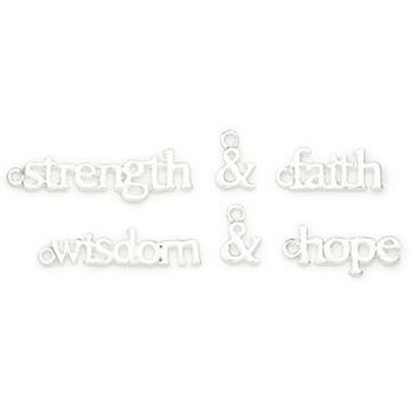 Tk Charm Metal Word Hope Sil