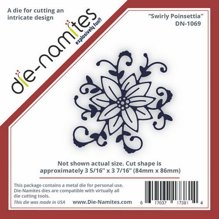 Die-Namites Swirly Poinsettia