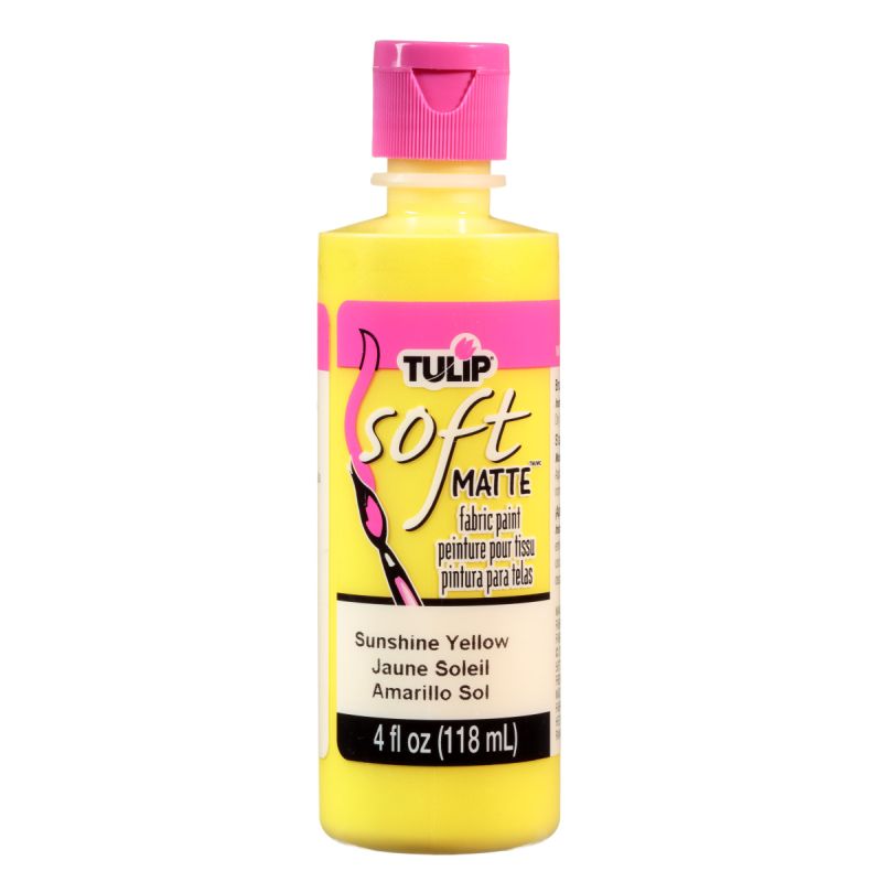 Tulip Matte Sunshine Yellow Soft Fabric Paint - 4oz 