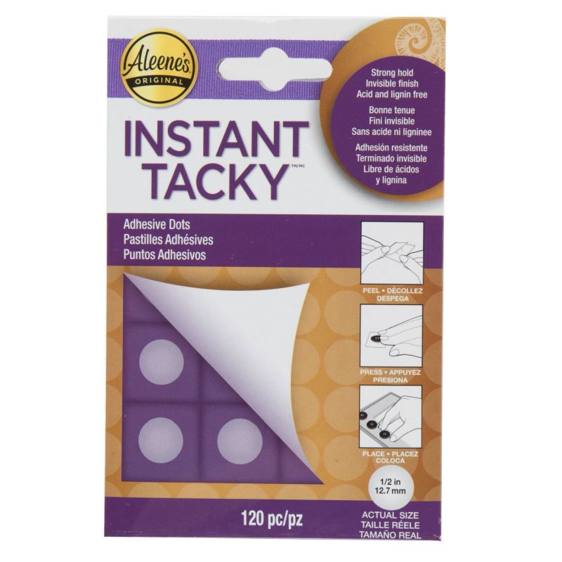 Aleenes Instant Tacky Adhesive Dots 0.5 Inch