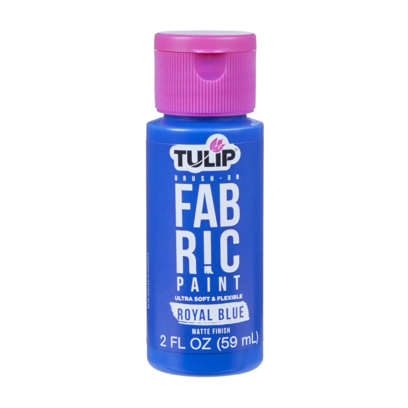 Tulip Matte Royal Blue Brush-On Fabric Paint 2oz