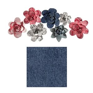 Fabric Roly Rosies - Denim