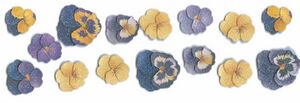 Sugar Bead Pansy Stickers