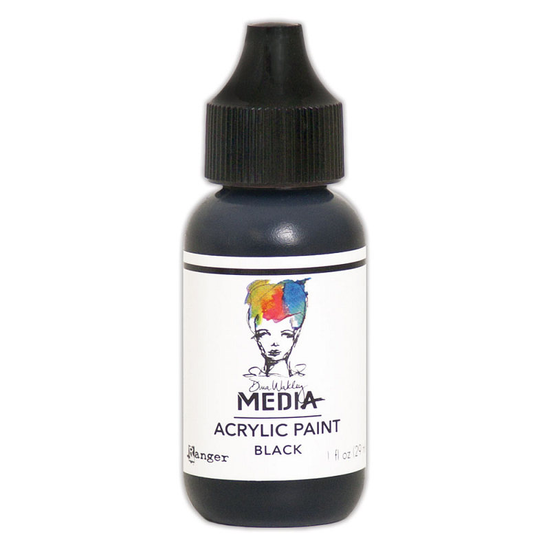 Black Dina Wakley MEdia Paints (1oz)