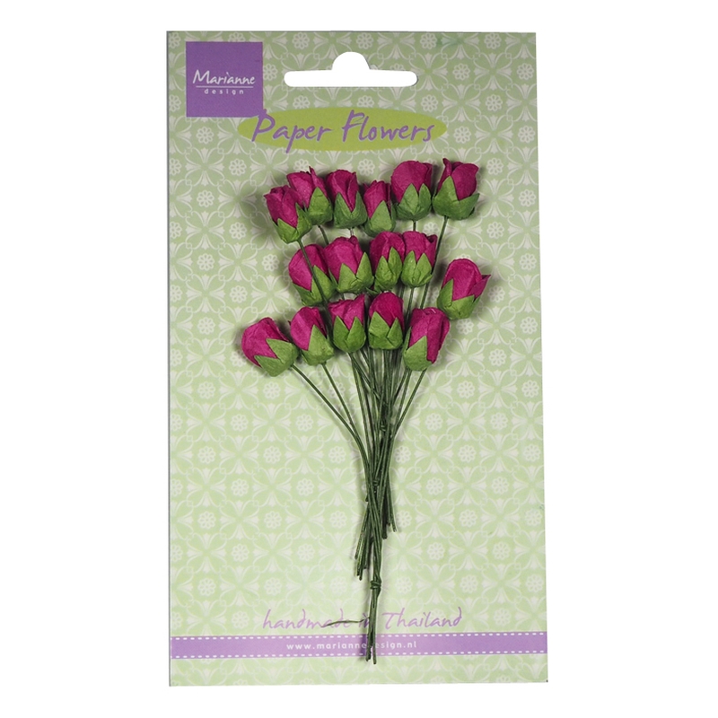 Roses bud - Medium Pink Flower Embellishments