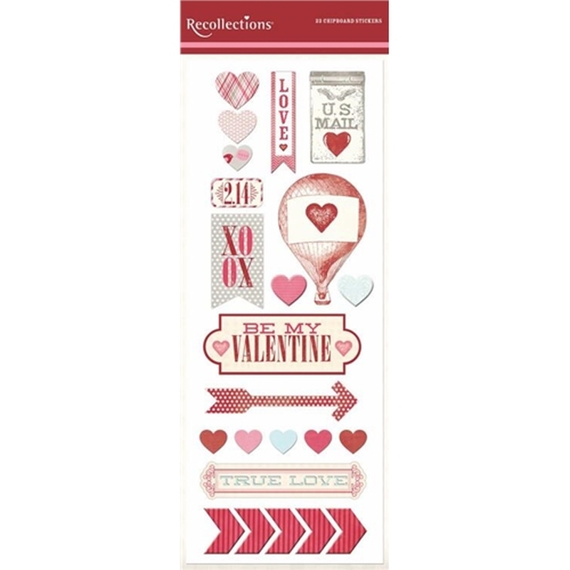 Love Me Chipboard Stickers Sold in Singles