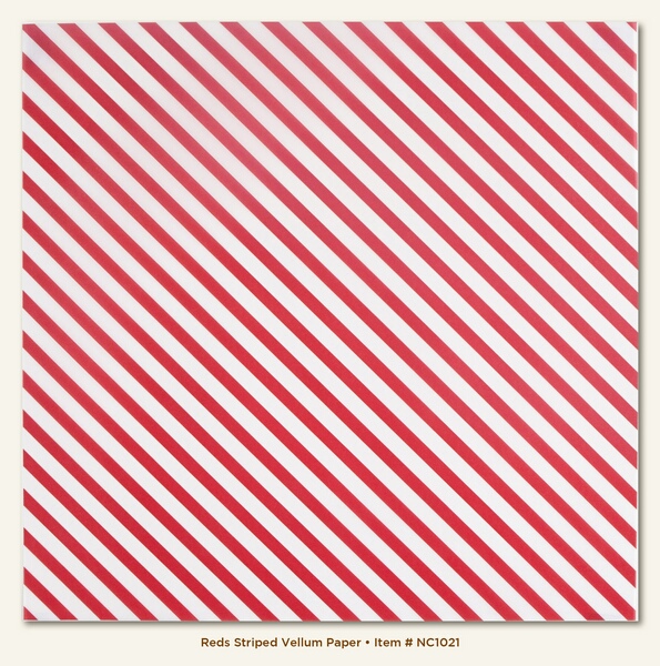 Reds Stripe Vellum Paper