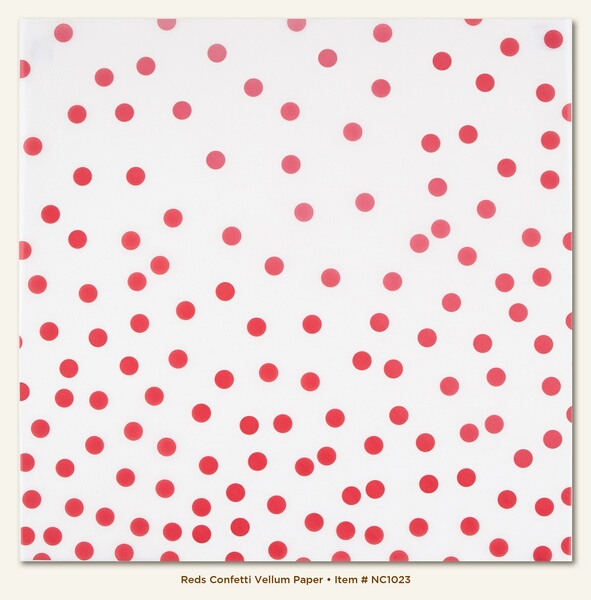 Reds Confetti Vellum Paper