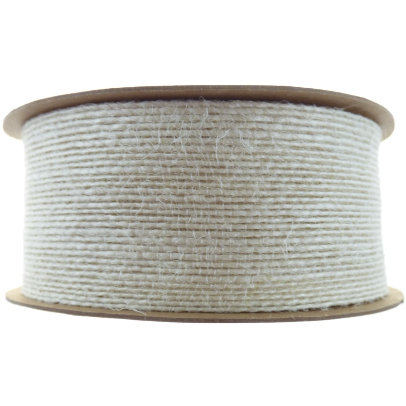 Open Weave Jute Ribbon Ivory No.61 - 38mmx9.1m