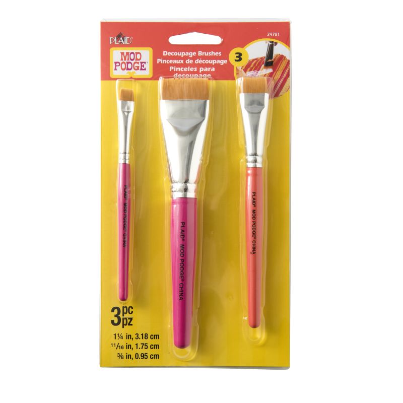 Decoupage Brush Set 3 Piece