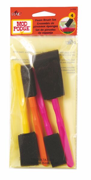 4Piece Foam Brush Set