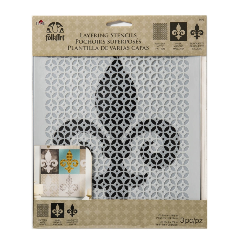 Fleur De Lis Stencil FolkArt Home Décor