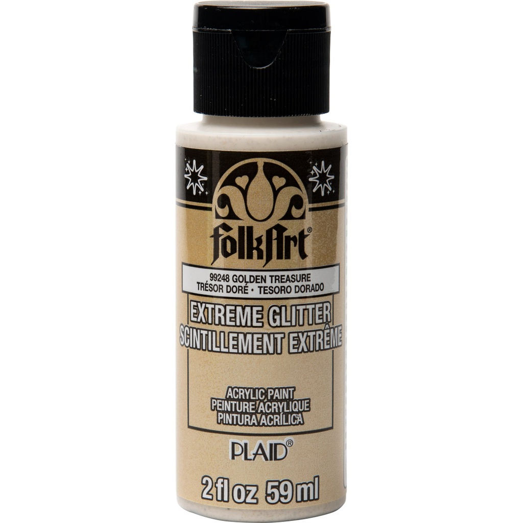 Golden Treasure FolkArt Extreme Glitter 2OZ